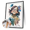 Little Girl Wearing Glasses-Paint by Numbers Acrylic Painting 40*50CM