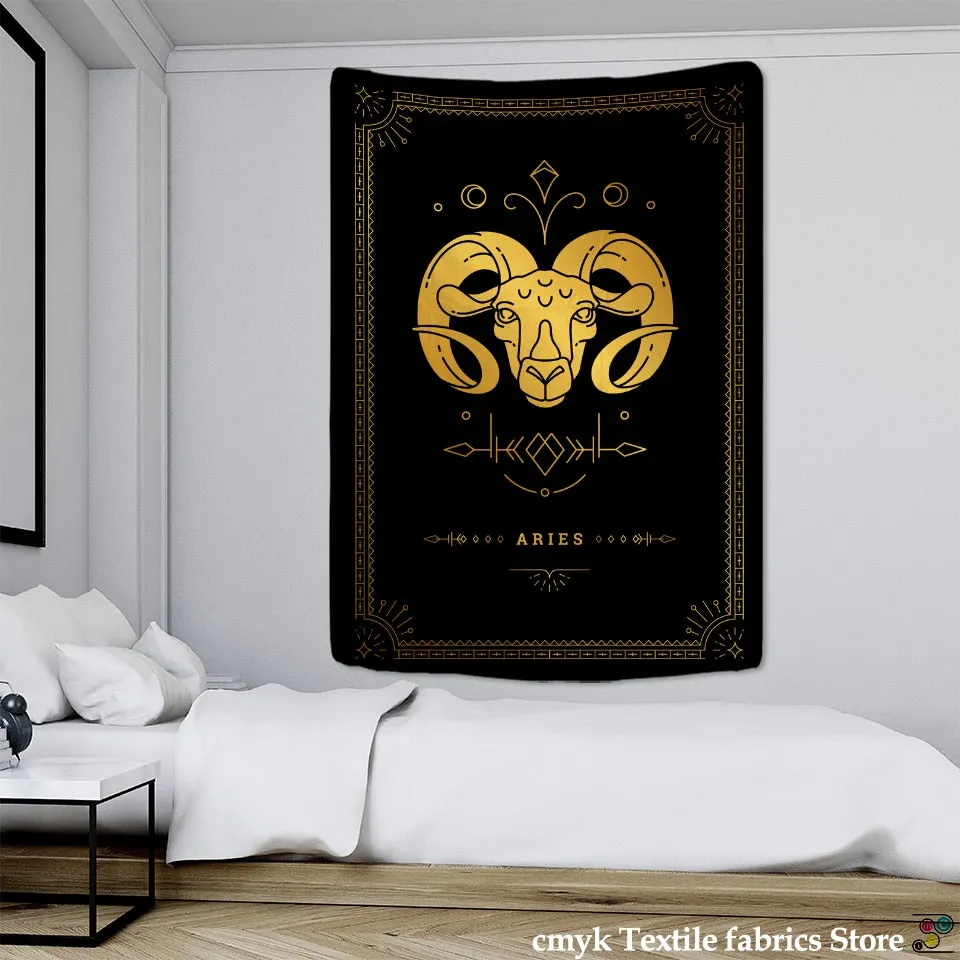 Constellation Tarot Tapestry Wall Hanging Mandala Psychedelic Hippie Witchcraft Divination Bohemian Home Decor