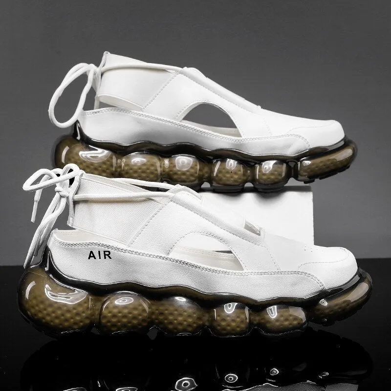 Fashion Men's Sandals Summer Soft Sandals High Quality Microfiber Leather Sandals Outdoor Antiskid Damping Men Roman Sandals