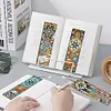 (US Local)8Pcs DIY Skull Diamond Painting Art Bookmarks with Crystal Pendants for Gift