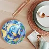 (US Local)6 PCS Acrylic Washable Diamond Painting Coasters Kits with Holder (Sea Animal)