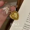 Retro Palace Style Brushed Heart Necklace Niche High-End Design Light Luxury Diamond Inlaid Exquisite Temperament Female Clavicle Necklace
