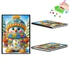 (US Local)50-Page A5 Snowman Diamond Painting Notebook for Adult Holiday Birthday Gift