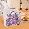 Acrylic Napkin Holder Diamond Painting Kit for Home Table Decor (Purple Bag)