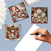 6PCS Diamond Painting Xmas Snowman Greeting Cards Congratulations Cards & Gifts