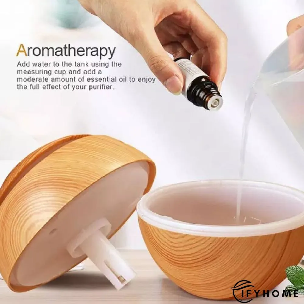 Colorful Wood Grain Air Humidifiers Mini Night Light Home Air Filter | IFYHOME