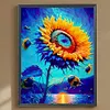 >SALE<5D DIY Full Round Drill Diamond Painting Fluttering Sunflower Home Decor 30x40cm