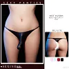 Men's Sexy Underwear Two Way High Stretch Thin Glossy Silk with Elephant Nose Bag Brief Thong Young Bo