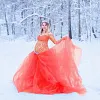 Maternity Lace Dresses Mesh Long Photo Dress