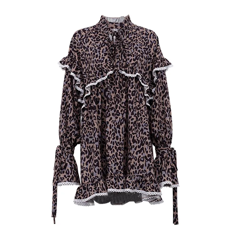 Uveng Uveng Women's Wear 2023 Spring And Summer New Print Dress Fashion Horn Sleeve Tie Short Skirt Children