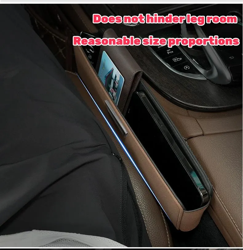 High-end customized car logo suede car seat storage box