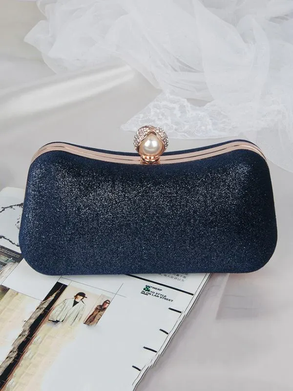 Vintage Solid Color Velvet Hand Bag