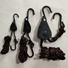 Adjustable Hanging Lanyard Tent Lamp Lifting Pulley Hook (3/8 inch Metal)