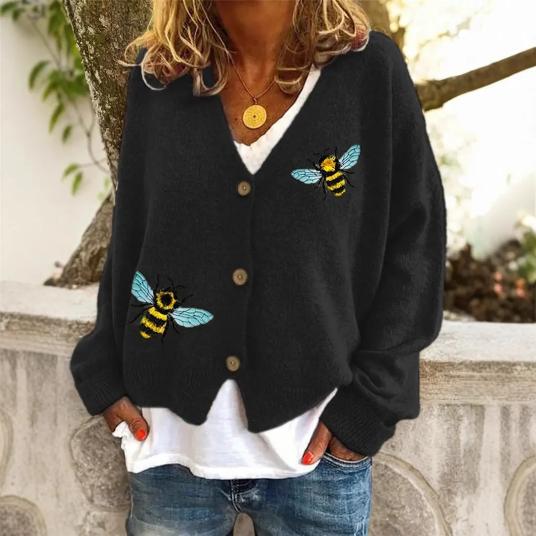 Athvotar Athvotar Autumn And Winter New V Collar Wear Loose Lazy Breeze Knitted Sweater Skirt