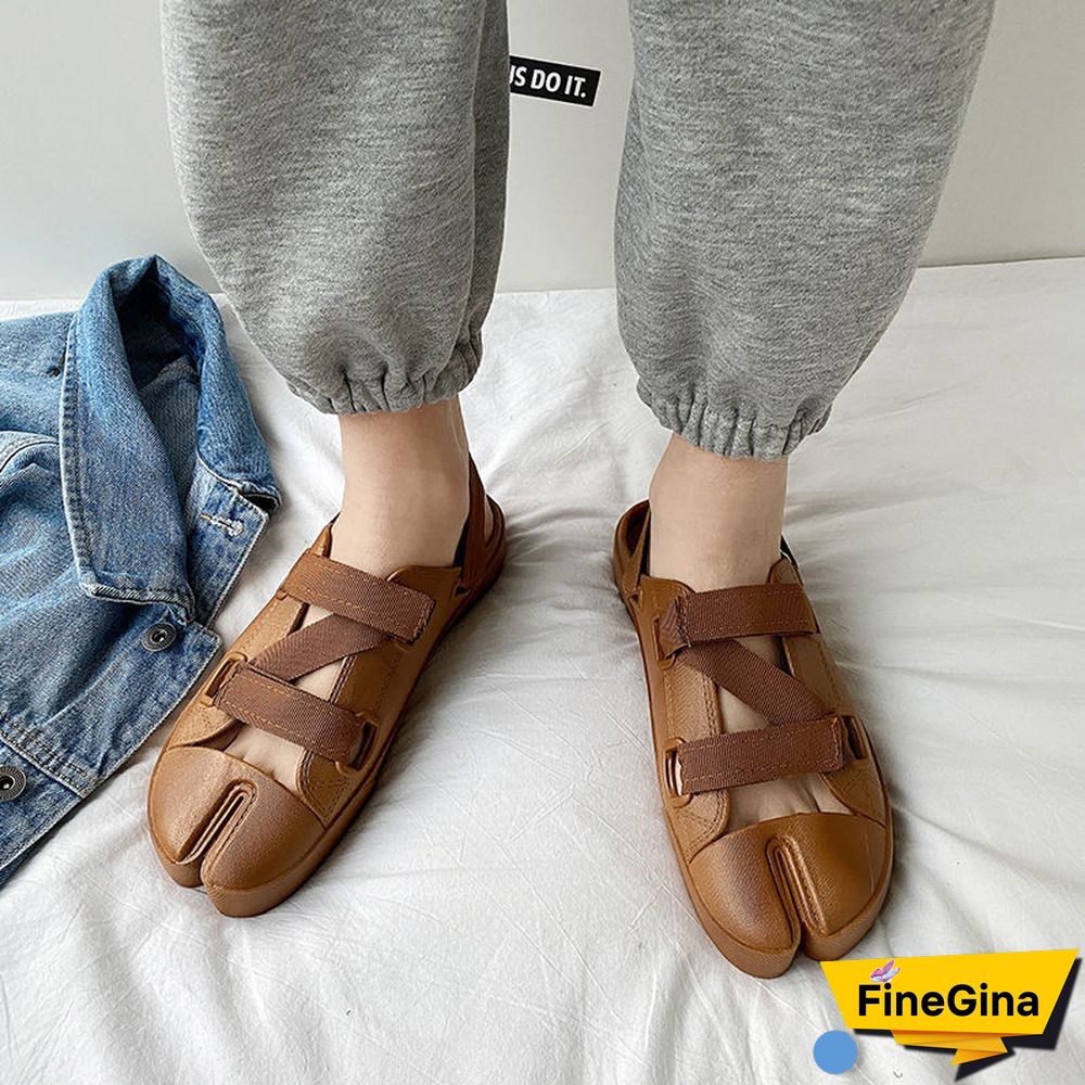 New Women Sandals Platform Leather Ladies Sandals Comfortable Flat Sandals Open Toe Beach Shoes Woman Footwear