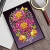 (US Local)50-Page A5 Flower Diamond Painting Notebook for Adult Holiday Birthday Gift