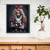 >SALE<Full Embroidery Cotton Thread 11CT Printed Scary Girl Bunny Cross Stitch 50x60cm