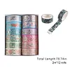12/24 Rolls Adhesive Tape Reusable Flower Washi Tape Set Artwork Decorative Tape DIY Diamond Art Accessories