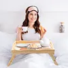 DIY Diamond Painting Wooden Tray Food Tray  with Folding Legs Living Room Decoration Donut Wooden Tray Kit(Abstract Leaf)