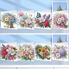 8Pcs Butterfly Diamond Painting Greeting Card Diamond Drawing Card for Friends