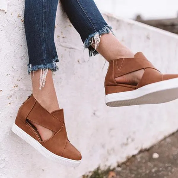 Women Fashion Stylish Wedge Sneakers