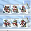 6Pcs Diamond Painting Penguin Greeting Cards Christmas Cards