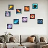 10pcs Universe DIY Mini Round Diamond Painting Set 13x13cm