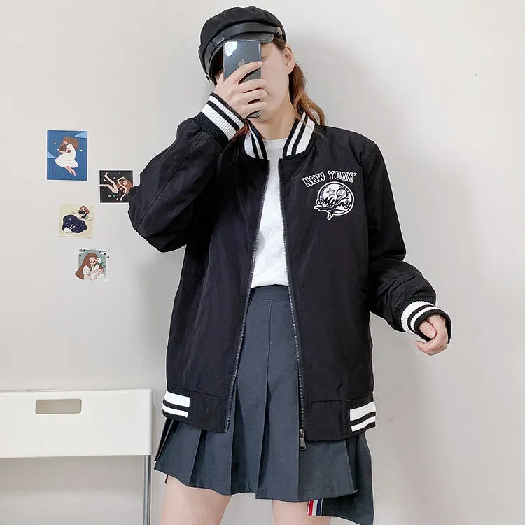 Yankee Letterman Jacket Outfit Senior Jackets Varsity Baseball College Coat Mlbny Jacket Men's and Women's Spring and Autumn Casual Jacket