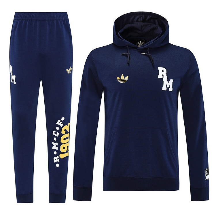 2025-26 Real Madrid Royal Blue Sweatshirt Set