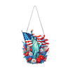 Statue of Liberty DIY Acrylic Diamond Painting Hanging Kit Special Shape Crystal Rhinestone Art Pendants Single Side Drill for Adults Gift Home Wall Or Window Decor