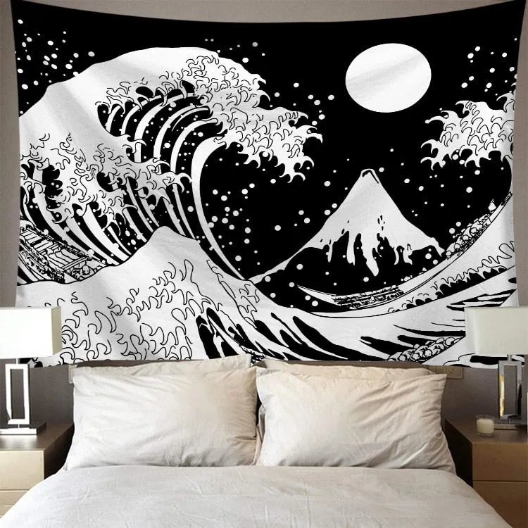Hippie Void Sugar Skull Tapestry Mandala Wall Hanging Ouija Carpet Psychedelic Tapestry Yoga Boho Decor Blanket Wall Cloth