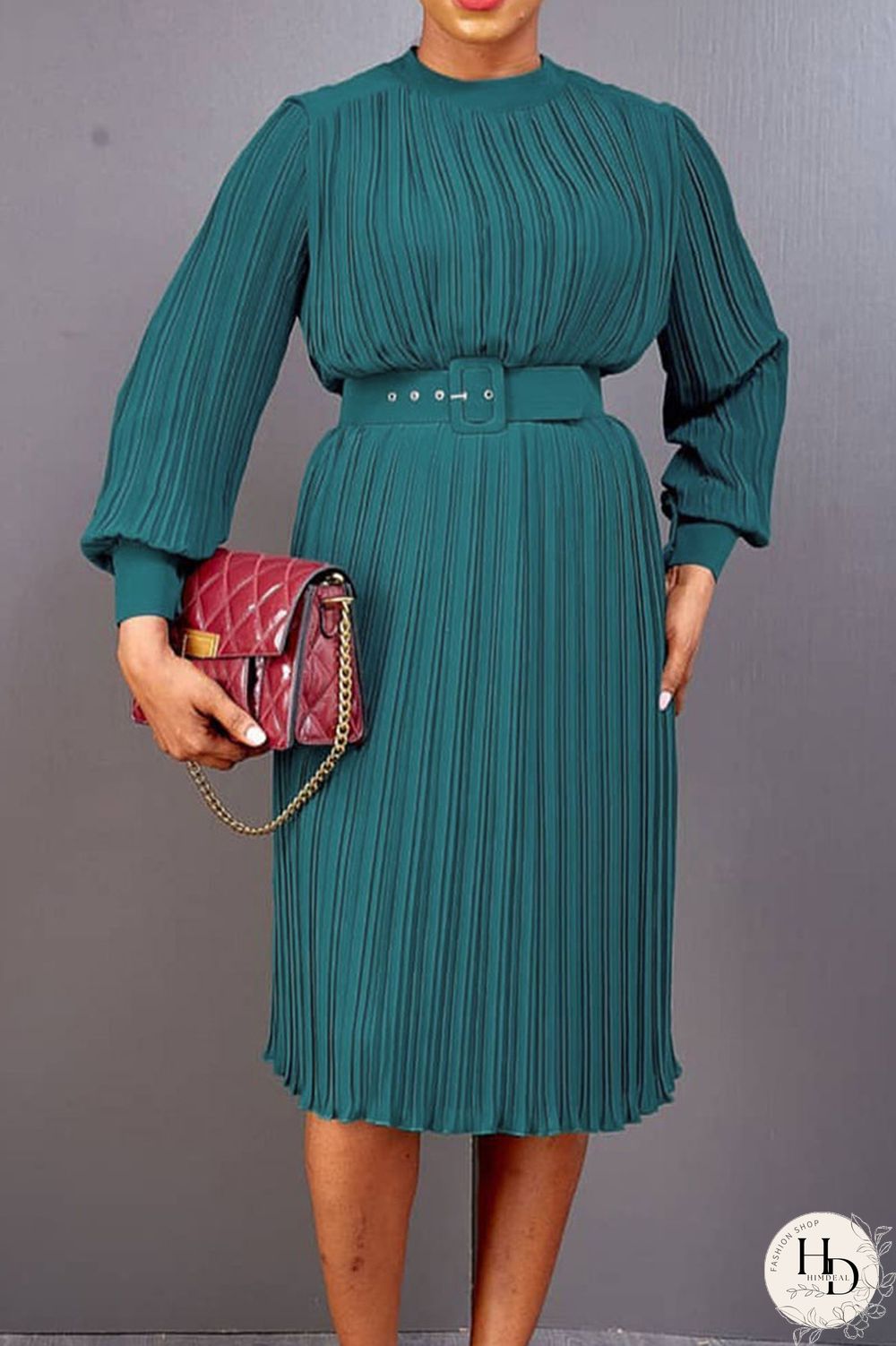 White Casual Solid Patchwork Fold With Belt O Neck Straight Dresses