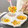 4-Cup Divided Omelet Pans Anti-Scald Medical Stone Frying Pan Thickened Skillet