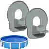 2 Pack Swimming Pool Pipe Holders with Tape Designed Compatible with Intex Pools