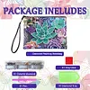DIY Diamond Art Cosmetic Bag Flowers PU Women Clutch Kit