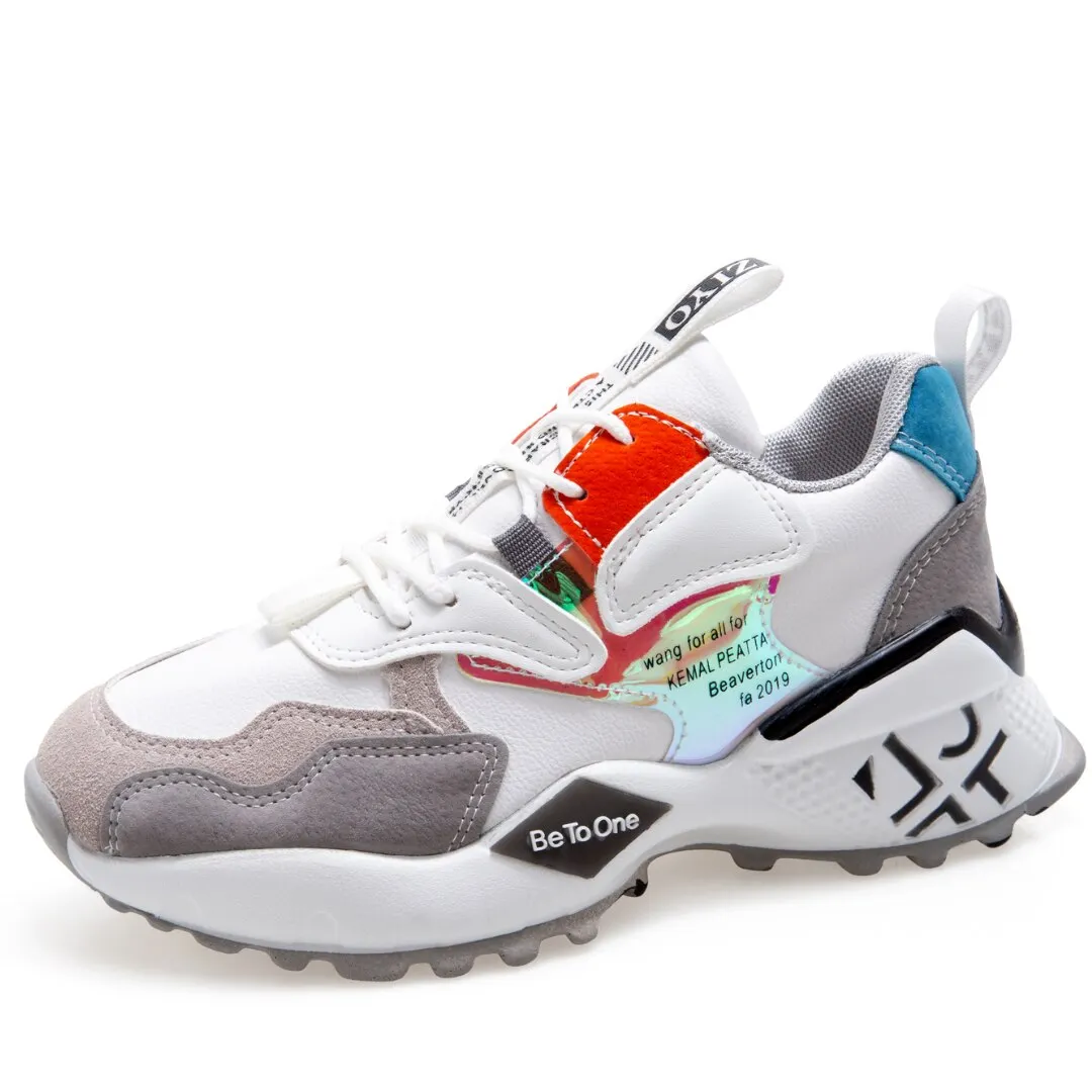 Fujin women sneakers 2021 spring autumn ladies shoes platform  for women flats lace up breathable sport casual platform shoes
