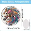Horse Acrylic DIY Diamond Painting Clock Kit 5D Diamond Art Clock
