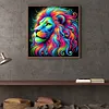 Diamond Painting -DIY Round Drill Colorful Lion(40*40CM)