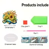 (US Local)Flower Double Sided Effect Table Top Diamond Painting Desktop Ornaments Kit (Sunflower B)