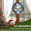 (US Local) DIY Xmas Diamond Painting Ornament with Clock Function Creative Craft
