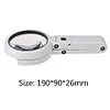 LED Folding Magnifier for Reading Portable Handheld Loupe Magnifying Glass for Cross Stitch