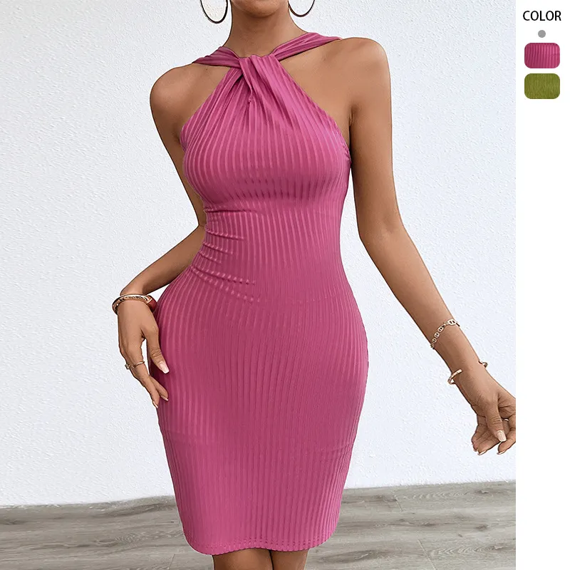 Nigikala Nigikala Spring/Summer New Print Sleeveless Elegance Elegance Open-Fork With Dress Woman