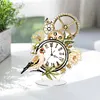 (US Local)Acrylic Special Shape Flower Bird Diamond Painting Clock Ornaments Kit