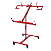 [US Local Warehouse] Multifunction Paint Stand Bumper Stand Adjustable 90 Degree Rotating Paint Holder with 4 Wheels Hang Automotive Panels Fenders Bumpers Car Parts