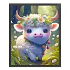 >SALE<Full Embroidery Eco-cotton Thread 11CT Printed Zodiac Ox Cross Stitch 40x50cm