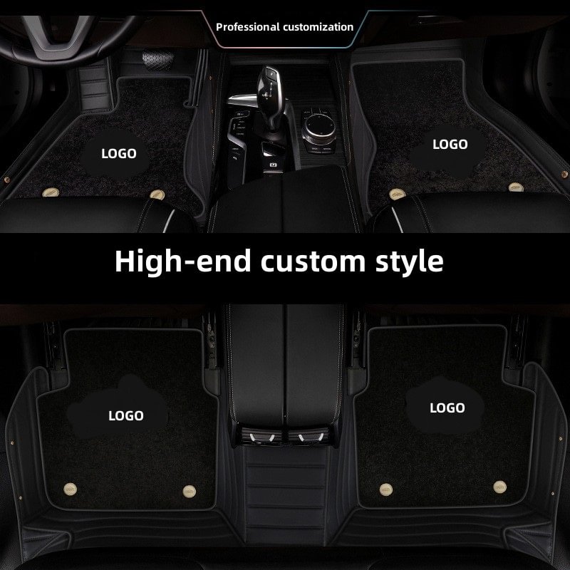 High-end customized car Nappa leather material fully wrapped floor mats