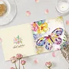 8pcs/set  DIY Postcards Flower Diamond Painting Greeting Card Includes Envelope