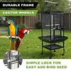 [US Local Warehouse] 60 Inch Large Bird Cage with Play Top and Rolling Stand Metal Parakeet Cage