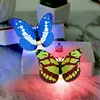 6Pcs Butterfly DIY Diamond Painting Butterfly Decorative Stickers Set with Light Kit