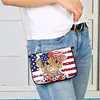 (US Local)Special Shape Highland Yak 5D DIY Diamond Painting Clutch Bag for Women Girls